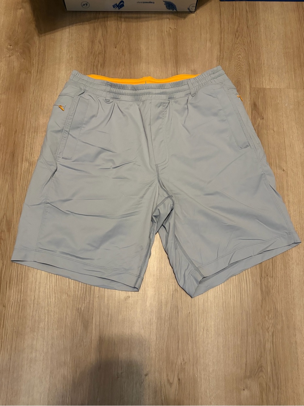 Birddogs Light Gray Athletic Shorts with Yellow Trim